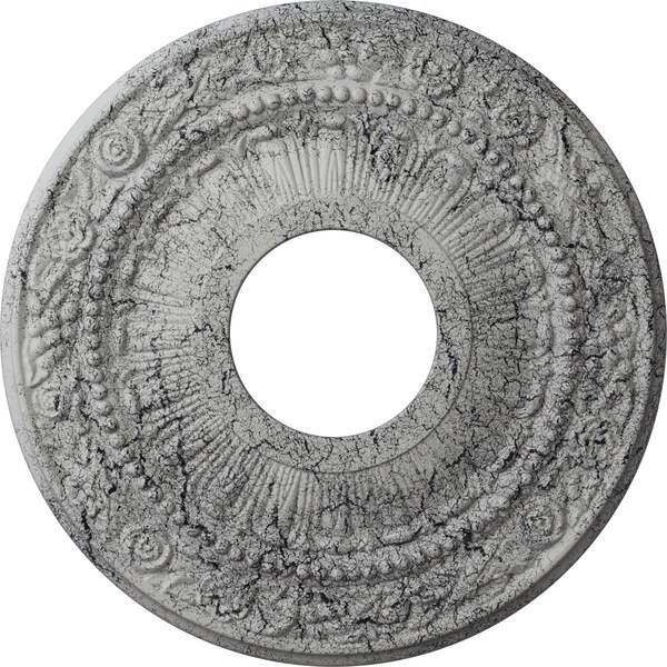 Ekena Millwork Nadia Medallion (Canopies up to 4 7/8"), 12 1/8"OD x 3 5/8"ID x 7/8"P, Ultra Pure White Crackle CM12NAUWC - main